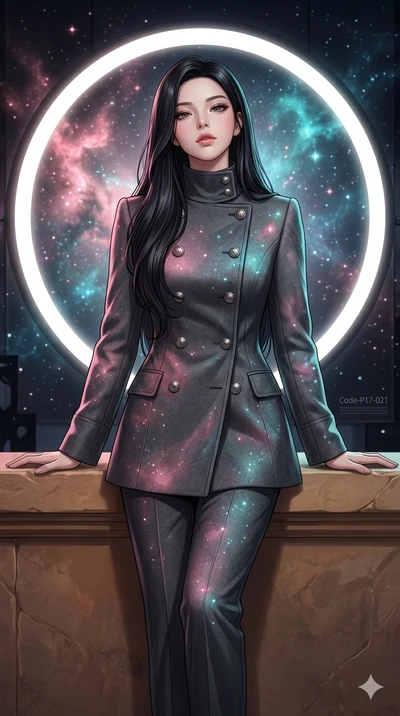 score_9, masterpiece, best quality, ultra-detailed, high-budget anime keyframe, editorial fashion photography, tasteful artistic composition, Korean woman. cowboy shot from the thighs up, character and outfit filling the frame for maximum editorial p