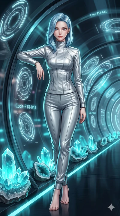 score_9, masterpiece, best quality, ultra-detailed, high-budget anime keyframe, editorial fashion photography, tasteful artistic composition, Korean woman. low angle full-body shot from head to toe showing her feet, filling the entire 9:16 vertical f