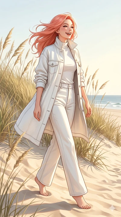 score_9, masterpiece, best quality, ultra-detailed, high-budget anime keyframe, editorial fashion photography, tasteful artistic composition, Japanese woman. low angle full-body shot from head to toe showing her feet, filling the entire 9:16 vertical