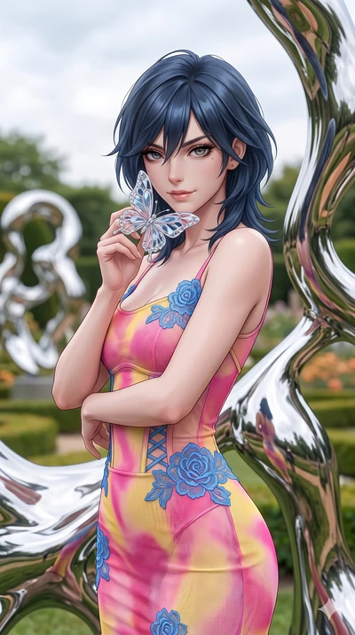 score_9, masterpiece, best quality, ultra-detailed, high-budget anime keyframe, editorial fashion photography, tasteful artistic composition, Caucasian woman, strictly human ears. close-up cowboy shot from the waist and thighs up, the character domin