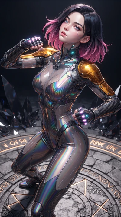 score_9, masterpiece, best quality, ultra-detailed, high-budget anime keyframe, editorial fashion photography, tasteful artistic composition, Korean woman. close-up cowboy shot from the waist and thighs up, the character dominates the composition, fi