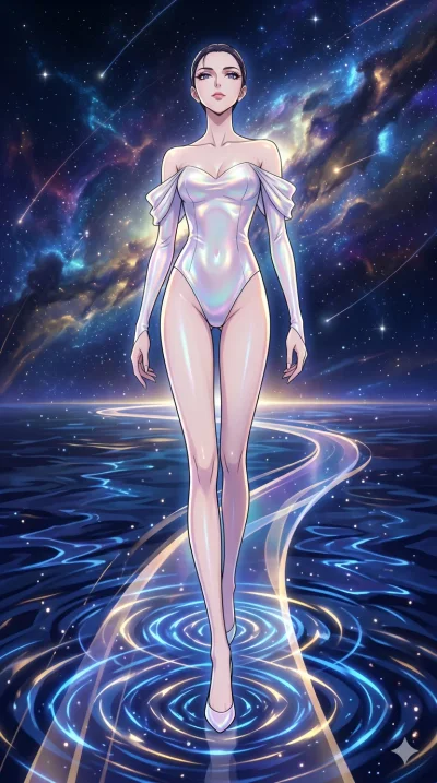 score_9, masterpiece, best quality, ultra-detailed, High-budget Anime Keyframe, vibrant colors, fluid line-art, expressive lighting, cinematic composition, Ufotable-style visual effects, top-tier animation quality, Japanese woman with delicate and el