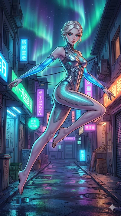 score_9, masterpiece, best quality, ultra-detailed, high-budget anime movie keyframe, cinematic anime lighting, intricate line art, Caucasian (strictly human ears) anime girl. Dynamic full-body shot stretching the vertical silhouette across the 9:16 