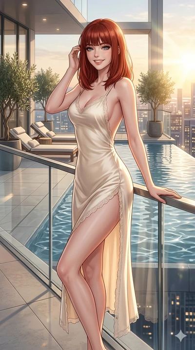 score_9, masterpiece, best quality, ultra-detailed, high-budget anime keyframe, editorial fashion photography, tasteful artistic composition, Caucasian woman, strictly human ears. cowboy shot from the thighs up, character and outfit filling the frame