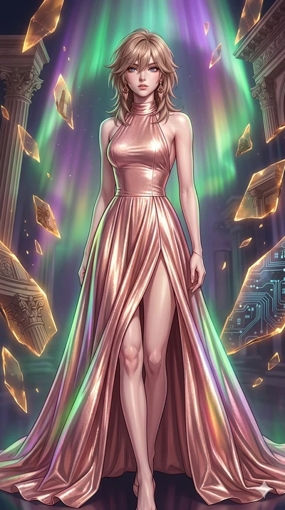 score_9, masterpiece, best quality, ultra-detailed, high-budget anime keyframe, editorial fashion photography, tasteful artistic composition, Japanese woman. cowboy shot from the thighs up, character and outfit filling the frame for maximum editorial