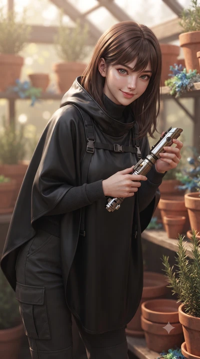 score_9, masterpiece, best quality, ultra-detailed, high-budget anime keyframe, editorial fashion photography, tasteful artistic composition, Korean woman. close-up cowboy shot from the waist and thighs up, the character dominates the composition, fi
