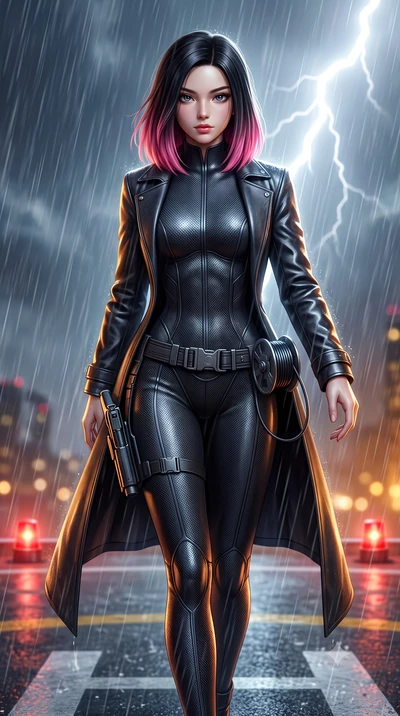 score_9, masterpiece, best quality, ultra-detailed, high-budget anime keyframe, semi-realistic 3D game render, editorial fashion photography, tasteful artistic composition, Korean woman. close-up cowboy shot from the waist and thighs up, the characte