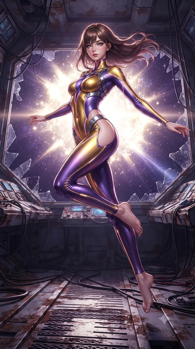 score_9, masterpiece, best quality, ultra-detailed, high-budget anime keyframe, editorial fashion photography, tasteful artistic composition, Korean woman. low angle full-body shot from head to toe showing her feet, filling the entire 9:16 vertical f