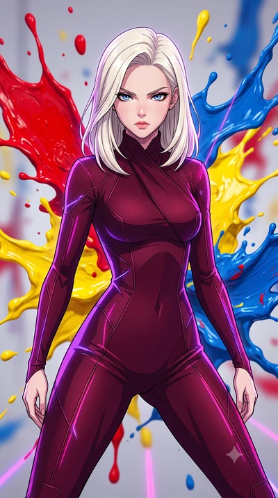 score_9, masterpiece, best quality, ultra-detailed, high-budget anime keyframe, clean line-art, cel-shading, Caucasian woman, strictly human ears. close-up cowboy shot from the waist and thighs up, the character dominates the composition, filling the