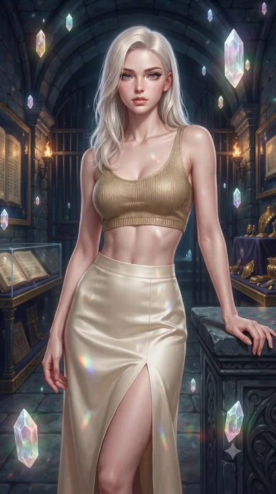 score_9, masterpiece, best quality, ultra-detailed, high-budget anime keyframe, editorial fashion photography, tasteful artistic composition, Caucasian woman, strictly human ears. close-up cowboy shot from the waist and thighs up, the character domin