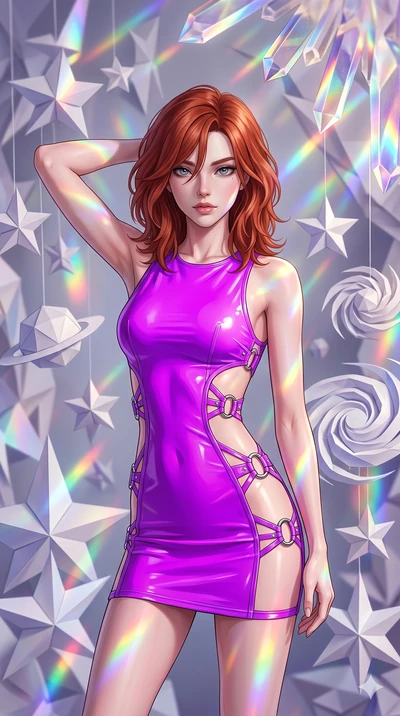 score_9, masterpiece, best quality, ultra-detailed, high-budget anime keyframe, editorial fashion photography, tasteful artistic composition, Korean woman. close-up cowboy shot from the waist and thighs up, the character dominates the composition, fi