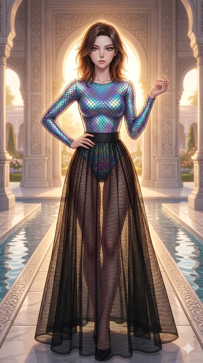 score_9, masterpiece, best quality, ultra-detailed, high-budget anime keyframe, editorial fashion photography, tasteful artistic composition, Korean woman. cowboy shot from the thighs up, character and outfit filling the frame for maximum editorial p
