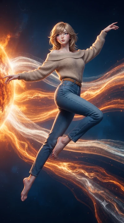 score_9, masterpiece, best quality, ultra-detailed, high-budget anime keyframe, editorial fashion photography, tasteful artistic composition, Korean woman. low angle full-body shot from head to toe showing her feet, filling the entire 9:16 vertical f