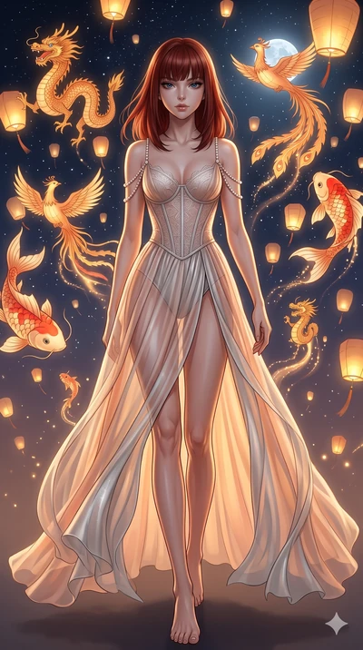 score_9, masterpiece, best quality, ultra-detailed, high-budget anime keyframe, editorial fashion photography, tasteful artistic composition, Caucasian woman, strictly human ears. low angle full-body shot from head to toe showing her feet, filling th