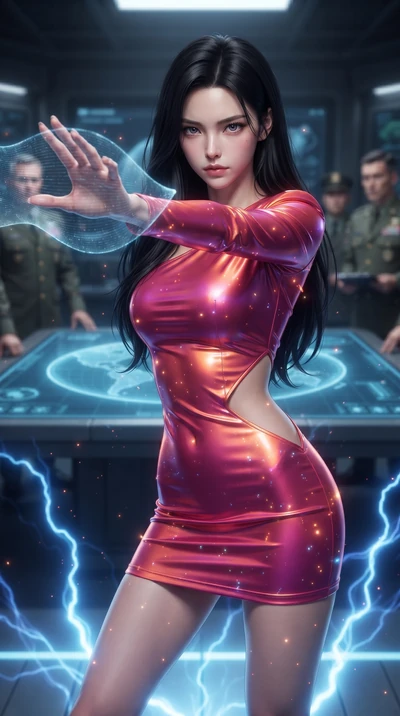 score_9, masterpiece, best quality, ultra-detailed, high-budget anime keyframe, editorial fashion photography, tasteful artistic composition, realistic cosplay photography, Korean woman. close-up cowboy shot from the waist and thighs up, the characte