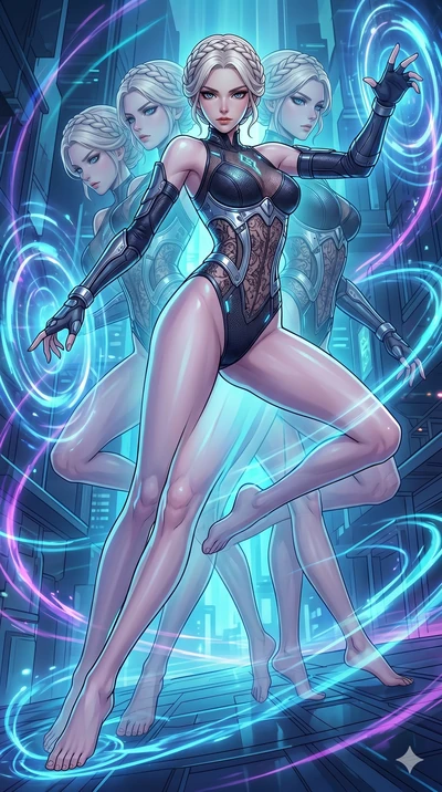score_9, masterpiece, best quality, ultra-detailed, high-budget anime movie keyframe, cinematic anime lighting, intricate line art, Japanese anime girl. Dynamic full-body shot stretching the vertical silhouette with extreme perspective. manipulating 
