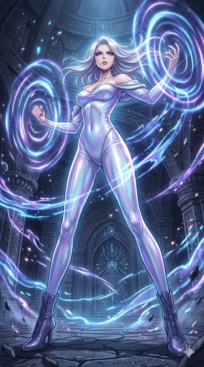 score_9, masterpiece, best quality, ultra-detailed, High-budget Anime Keyframe, vibrant colors, fluid line-art, expressive lighting, cinematic composition, Ufotable-style visual effects, top-tier animation quality, Caucasian woman with pale skin and 