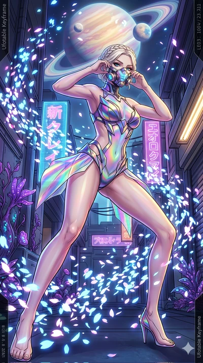 score_9, masterpiece, best quality, ultra-detailed, High-budget Anime Keyframe, vibrant colors, fluid line-art, expressive lighting, cinematic composition, Ufotable-style visual effects, top-tier animation quality, Caucasian woman with pale skin, blo