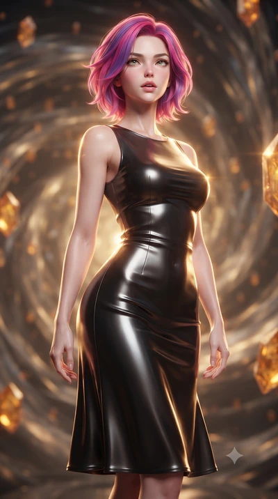 score_9, masterpiece, best quality, ultra-detailed, high-budget anime keyframe, editorial fashion photography, tasteful artistic composition, Caucasian woman woman. close-up cowboy shot from the waist and thighs up, the character dominates the compos