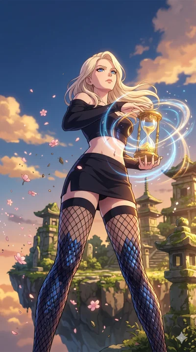 score_9, masterpiece, best quality, ultra-detailed, High-budget Anime Keyframe, vibrant colors, fluid line-art, expressive lighting, cinematic composition, Ufotable-style visual effects, top-tier animation quality, Caucasian woman with pale skin, blo
