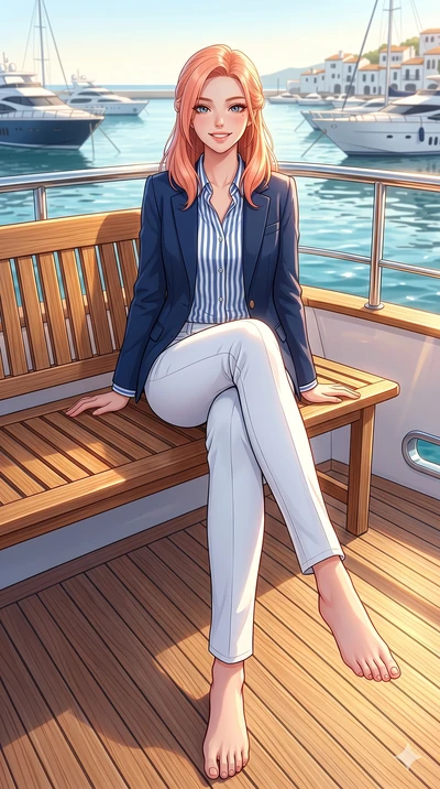 score_9, masterpiece, best quality, ultra-detailed, high-budget anime keyframe, vibrant anime aesthetic, Japanese woman. low angle full-body shot from head to toe showing her feet, filling the entire 9:16 vertical frame with her statuesque presence, 