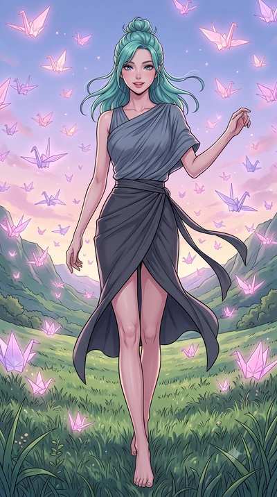 score_9, masterpiece, best quality, ultra-detailed, high-budget anime keyframe, editorial fashion photography, tasteful artistic composition, gorgeous anime illustration, with clean line-art, distinct ink outlines, and high-contrast stereoscopic dept