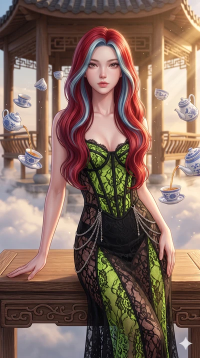 score_9, masterpiece, best quality, ultra-detailed, high-budget anime keyframe, editorial fashion photography, tasteful artistic composition, Caucasian woman, strictly human ears. close-up cowboy shot from the waist and thighs up, the character domin