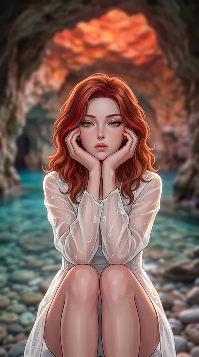 score_9, masterpiece, best quality, ultra-detailed, high-budget anime keyframe, editorial fashion photography, tasteful artistic composition, Caucasian woman woman. close-up cowboy shot from the waist and thighs up, the character dominates the compos