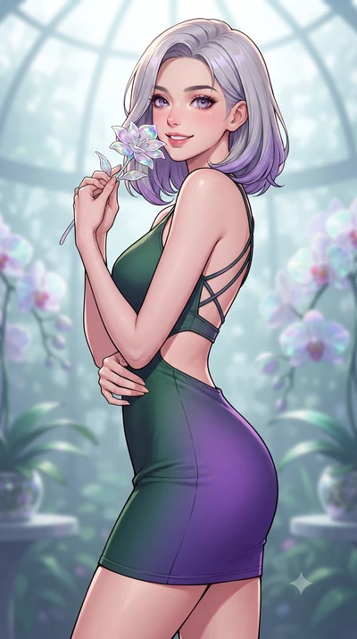 score_9, masterpiece, best quality, ultra-detailed, high-budget anime keyframe, editorial fashion photography, tasteful artistic composition, gorgeous anime illustration, with clean line-art, distinct ink outlines, and high-contrast stereoscopic dept