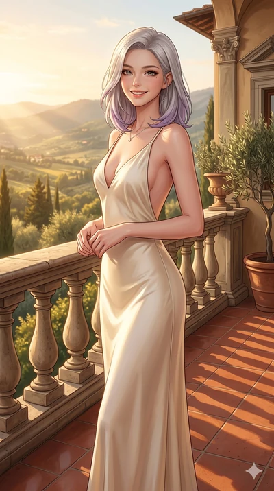 score_9, masterpiece, best quality, ultra-detailed, high-budget anime keyframe, editorial fashion photography, tasteful artistic composition, Caucasian woman, strictly human ears. cowboy shot from the thighs up, character and outfit filling the frame