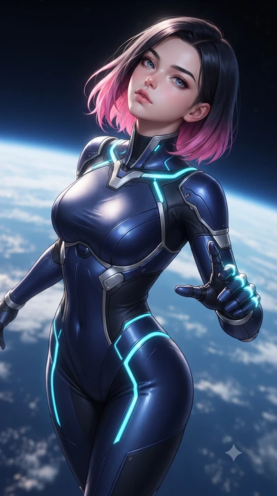 score_9, masterpiece, best quality, ultra-detailed, high-budget anime keyframe, editorial fashion photography, tasteful artistic composition, Korean woman. close-up cowboy shot from the waist and thighs up, the character dominates the composition, fi