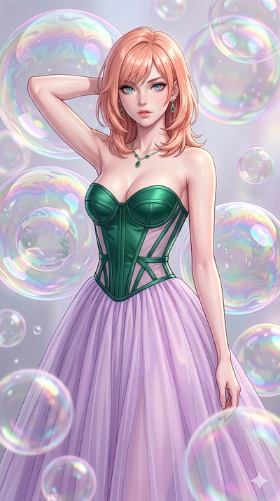 score_9, masterpiece, best quality, ultra-detailed, high-budget anime keyframe, editorial fashion photography, tasteful artistic composition, Japanese woman. close-up cowboy shot from the waist and thighs up, the character dominates the composition, 