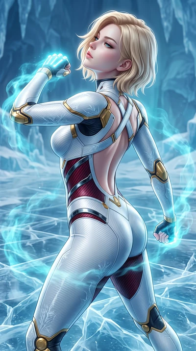 score_9, masterpiece, best quality, ultra-detailed, high-budget anime keyframe, semi-realistic 3D game render, editorial fashion photography, tasteful artistic composition, Caucasian woman. close-up cowboy shot from the waist and thighs up, the chara