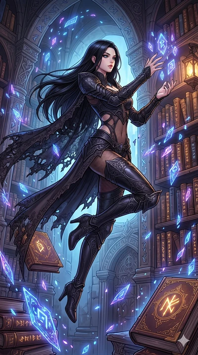 score_9, masterpiece, best quality, ultra-detailed, high-budget anime movie keyframe, cinematic anime lighting, intricate line art, Caucasian (strictly human ears) woman. Dynamic full-body shot stretching the vertical silhouette across the 9:16 frame
