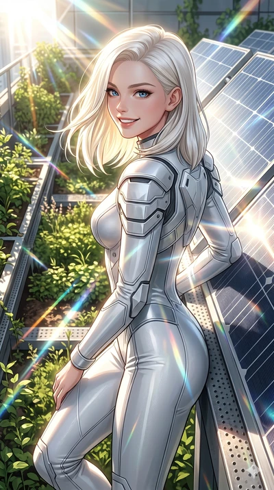 score_9, masterpiece, best quality, ultra-detailed, high-budget anime keyframe, editorial fashion photography, tasteful artistic composition, Caucasian woman, strictly human ears. Upper body close-up from the thighs up, character filling the screen f