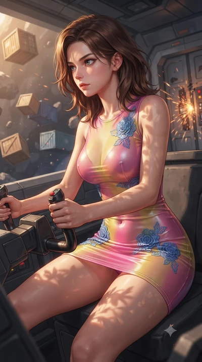 score_9, masterpiece, best quality, ultra-detailed, high-budget anime keyframe, editorial fashion photography, tasteful artistic composition, realistic cosplay photography, Korean woman. close-up cowboy shot from the waist and thighs up, the characte