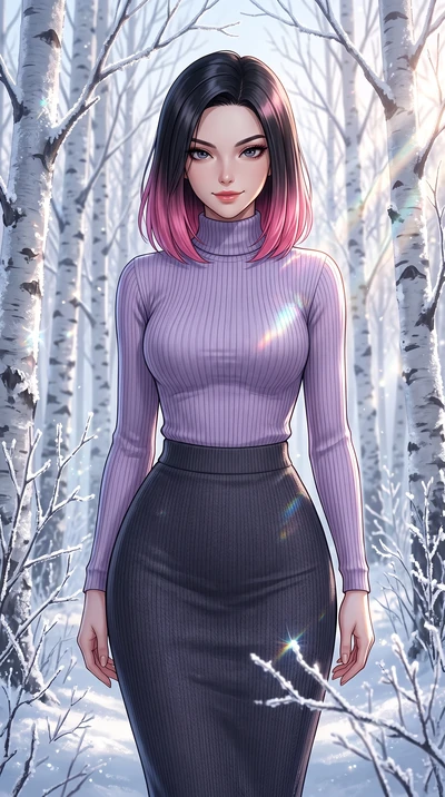 score_9, masterpiece, best quality, ultra-detailed, high-budget anime keyframe, editorial fashion photography, tasteful artistic composition, Korean woman. close-up cowboy shot from the waist and thighs up, the character dominates the composition, fi