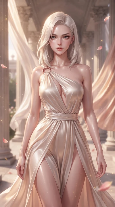 score_9, masterpiece, best quality, ultra-detailed, high-budget anime keyframe, editorial fashion photography, tasteful artistic composition, Caucasian woman. close-up cowboy shot from the waist and thighs up, the character dominates the composition,