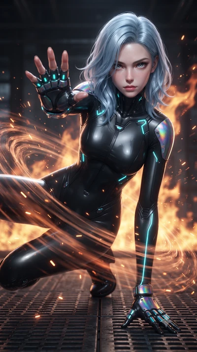 score_9, masterpiece, best quality, ultra-detailed, high-budget anime keyframe, editorial fashion photography, tasteful artistic composition, Korean woman. close-up cowboy shot from the waist and thighs up, the character dominates the composition, fi