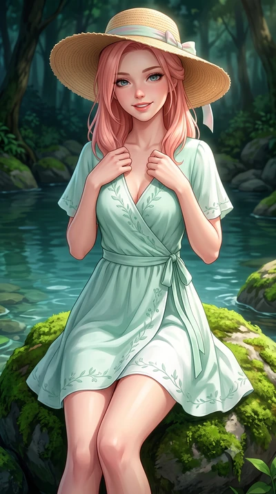 score_9, masterpiece, best quality, ultra-detailed, high-budget anime keyframe, semi-realistic 3D game render, editorial fashion photography, tasteful artistic composition, Japanese woman. close-up cowboy shot from the waist and thighs up, the charac