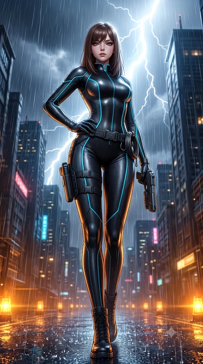 score_9, masterpiece, best quality, ultra-detailed, high-budget anime keyframe, semi-realistic 3D game render, editorial fashion photography, tasteful artistic composition, Korean woman. low angle full-body shot from head to toe showing her feet, fil