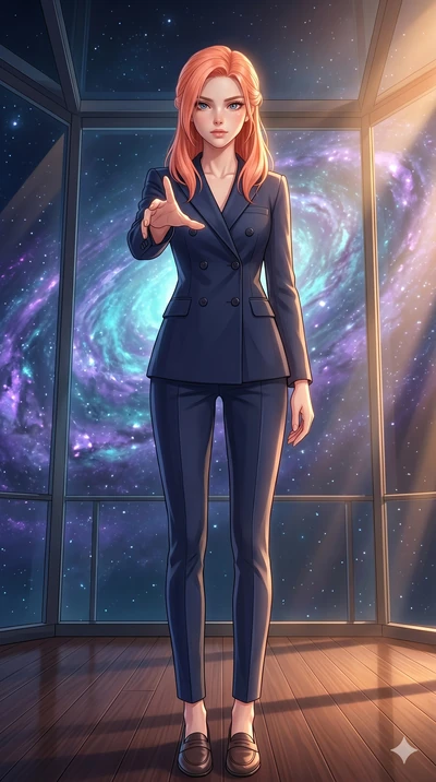 score_9, masterpiece, best quality, ultra-detailed, high-budget anime keyframe, editorial fashion photography, tasteful artistic composition, Japanese woman. low angle full-body shot from head to toe showing her feet, filling the entire 9:16 vertical