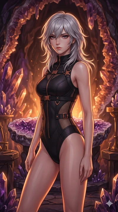 score_9, masterpiece, best quality, ultra-detailed, high-budget anime keyframe, editorial fashion photography, tasteful artistic composition, Japanese woman. cowboy shot from the thighs up, character and outfit filling the frame for maximum editorial