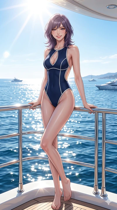 score_9, masterpiece, best quality, ultra-detailed, high-budget anime keyframe, editorial fashion photography, tasteful artistic composition, Japanese woman. cowboy shot from the thighs up, character and outfit filling the frame for maximum editorial