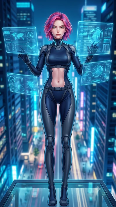 score_9, masterpiece, best quality, ultra-detailed, high-budget anime keyframe, semi-realistic 3D game render, editorial fashion photography, tasteful artistic composition, Caucasian woman. low angle full-body shot from head to toe showing her feet, 
