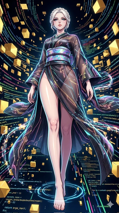 score_9, masterpiece, best quality, ultra-detailed, High-budget Anime Keyframe, vibrant colors, fluid line-art, expressive lighting, cinematic composition, Ufotable-style visual effects, top-tier animation quality, Japanese woman with delicate and el
