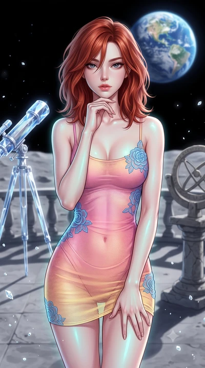 score_9, masterpiece, best quality, ultra-detailed, high-budget anime keyframe, editorial fashion photography, tasteful artistic composition, Korean woman. close-up cowboy shot from the waist and thighs up, the character dominates the composition, fi