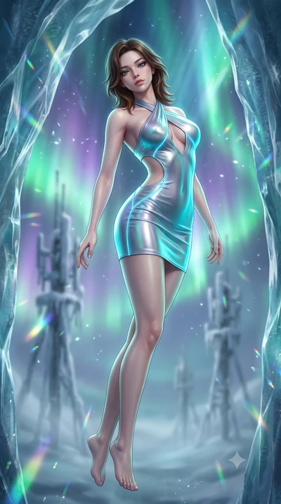 score_9, masterpiece, best quality, ultra-detailed, high-budget anime keyframe, semi-realistic 3D game render, editorial fashion photography, tasteful artistic composition, Korean woman. low angle full-body shot from head to toe showing her feet, fil
