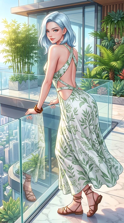 score_9, masterpiece, best quality, ultra-detailed, high-budget anime keyframe, semi-realistic 3D game render, editorial fashion photography, tasteful artistic composition, Korean woman. close-up cowboy shot from the waist and thighs up, the characte