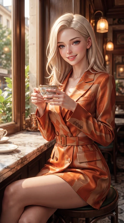 score_9, masterpiece, best quality, ultra-detailed, high-budget anime keyframe, editorial fashion photography, tasteful artistic composition, Caucasian woman. close-up cowboy shot from the waist and thighs up, the character dominates the composition,